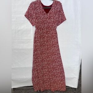 Mikarose Red Floral Maxi Dress 3X